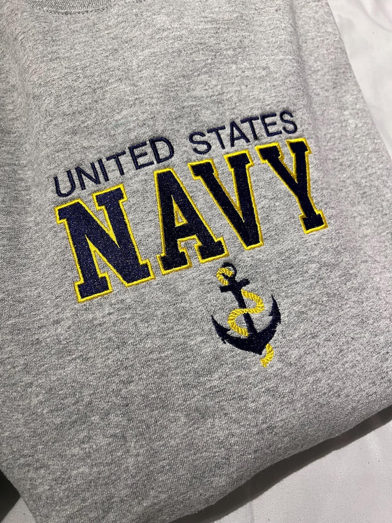Embroidered US Navy Sweatshirt with Anchor Military Pride Pullover Navy Veteran Gift Patriotic Crewneck Unisex Armed Forces Sweater il_794xN.6900989528_ssc9.jpg