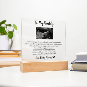 Personalized 3D Led light Gift for Daddy, Daddy To Be Gift from Bump, Ultrasound Photo Plaque for New Dad, Gift for New Dad, Fathers Day Gift