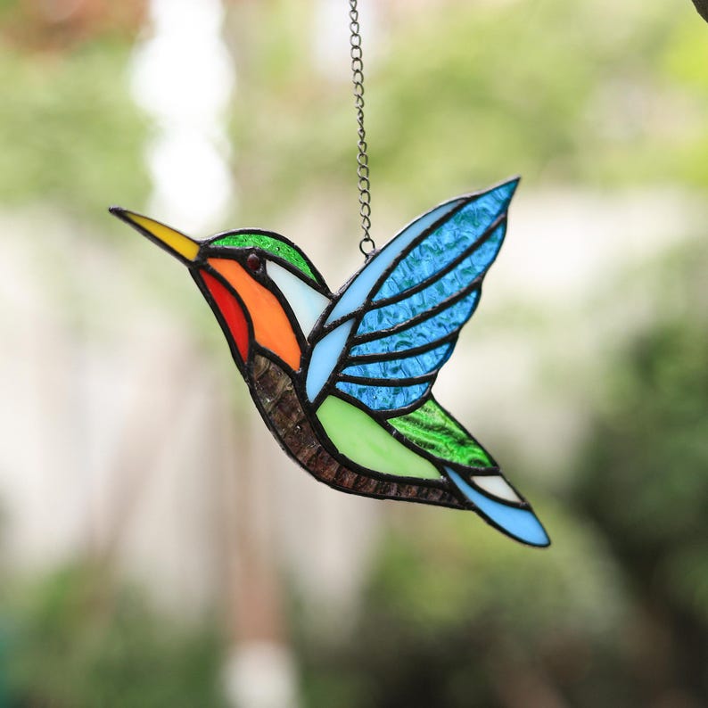 Hummingbird Acrylic Window Hanging,Handmade Acrylic Bird,Acrylic Bird Suncatcher,Acrylic Art,Housewarming Gift,Fathers Day Gift,Gift For Her