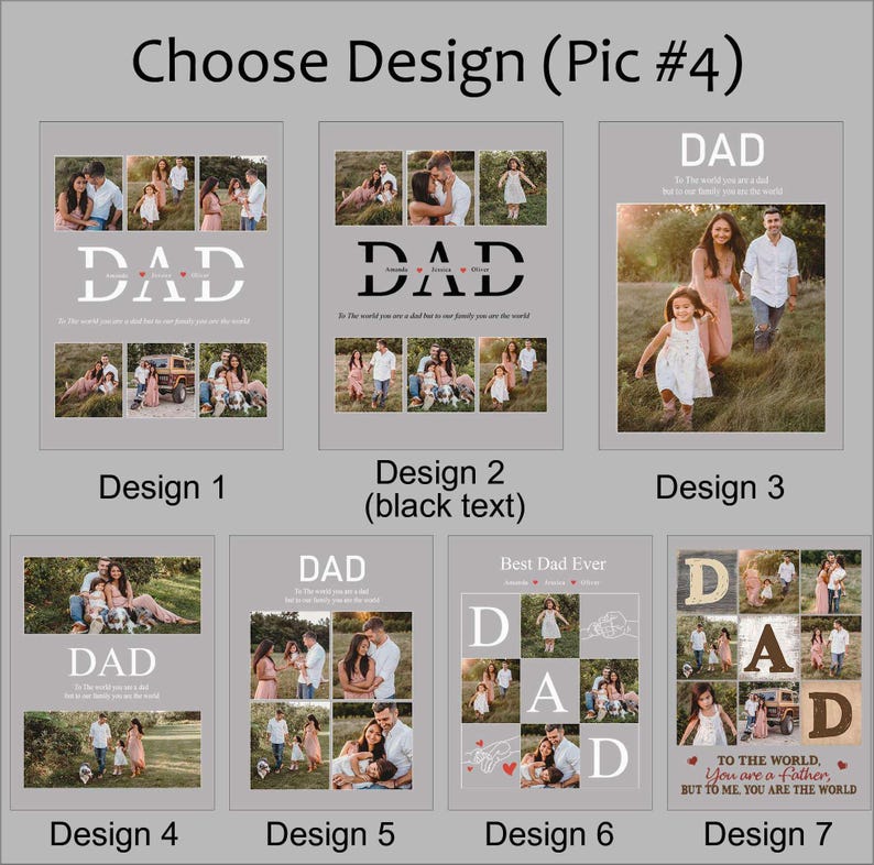 Personalized Dad Photo Collage Night Light, Custom Dad Photo Gift, Father's Day Gift, Gift for Dad, Best Dad Gift, Gift For Husband