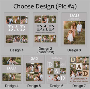 Personalized Dad Photo Collage Night Light, Custom Dad Photo Gift, Father's Day Gift, Gift for Dad, Best Dad Gift, Gift For Husband