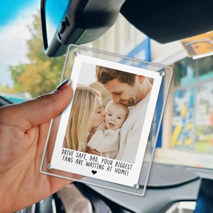 Custom Photo Car Visor Clip, Fathers Day Gift For Dad, Drive Safe Daddy Gift, Husband Gift Drive Safe Sun Visor Clip, Dad Car Accessories