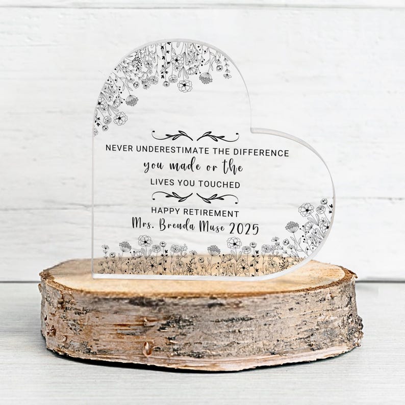 Personalized Retirement Gift For Women, Custom Acrylic Plaque Retired Gift For Boss, Co Worker Officially Retired Gift For Her Teacher Nurse