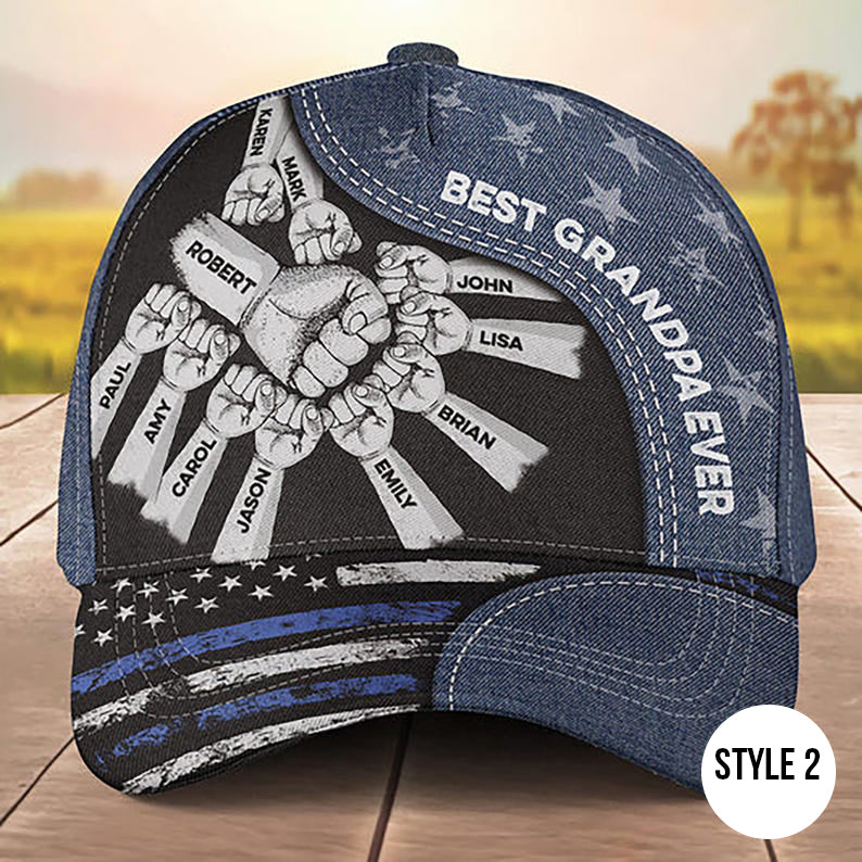 Personalized Best Papa Ever Classic Cap, Adjustable Comfortable Dad Hat, Father s Day Gift for Papa