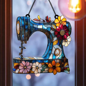 Sewing Machine Acrylic Suncatcher, Quilting Sign For Sewing Room Decor, Sewing Lover Suncatcher, Quilter Gift, Sewer Gifts, Sewer Decor