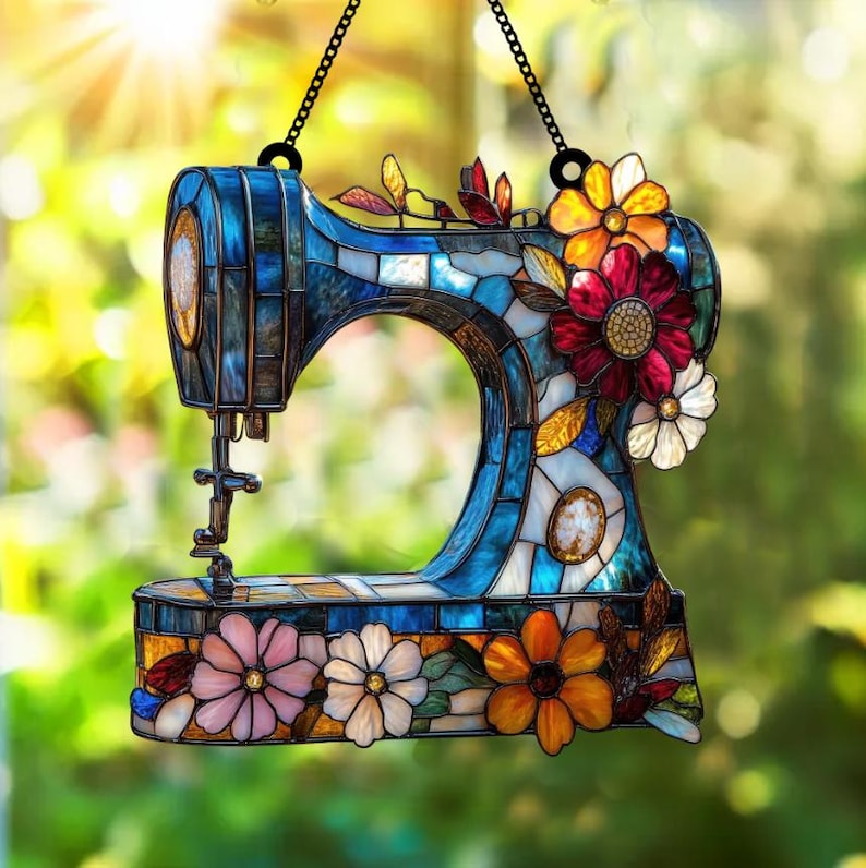 Sewing Machine Acrylic Suncatcher, Quilting Sign For Sewing Room Decor, Sewing Lover Suncatcher, Quilter Gift, Sewer Gifts, Sewer Decor
