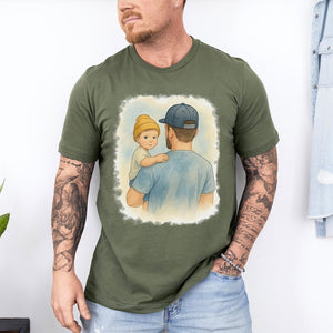 Custom Photo Shirt For Dad, Fathers Day Gifts, Father's Day Shirt, Personalized Dad Portrait Shirt, Dad Birthday Gifts, Gift for Husband