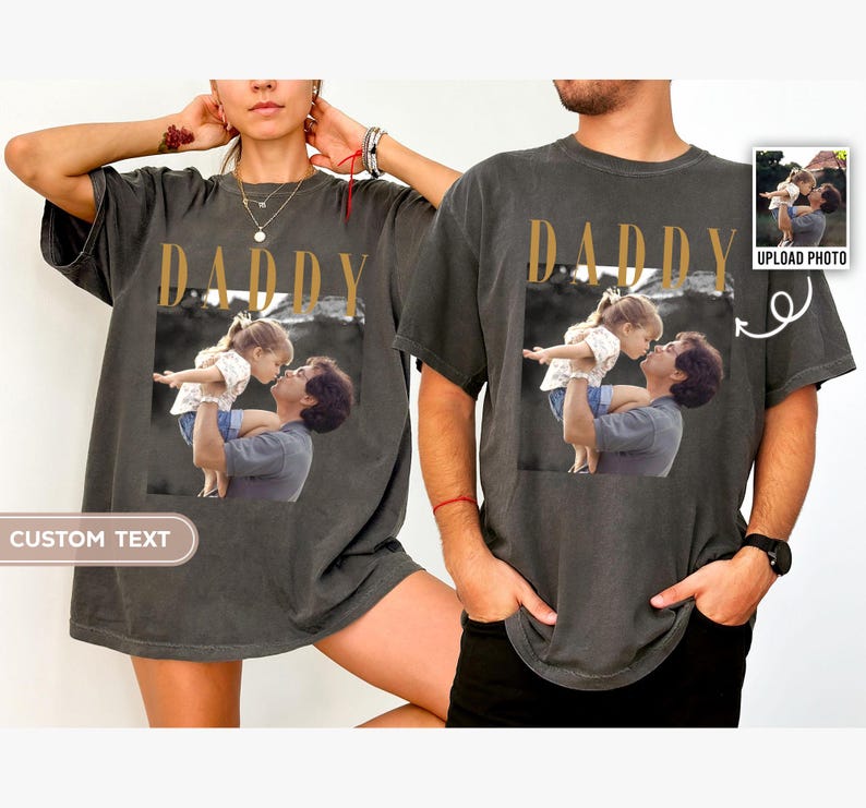 Custom Photo Dad Shirt, Custom Photo Shirt for Dad, Father's Day Shirt, Fathers Day Gift 2025, Grandpa Gift, Dad Gift