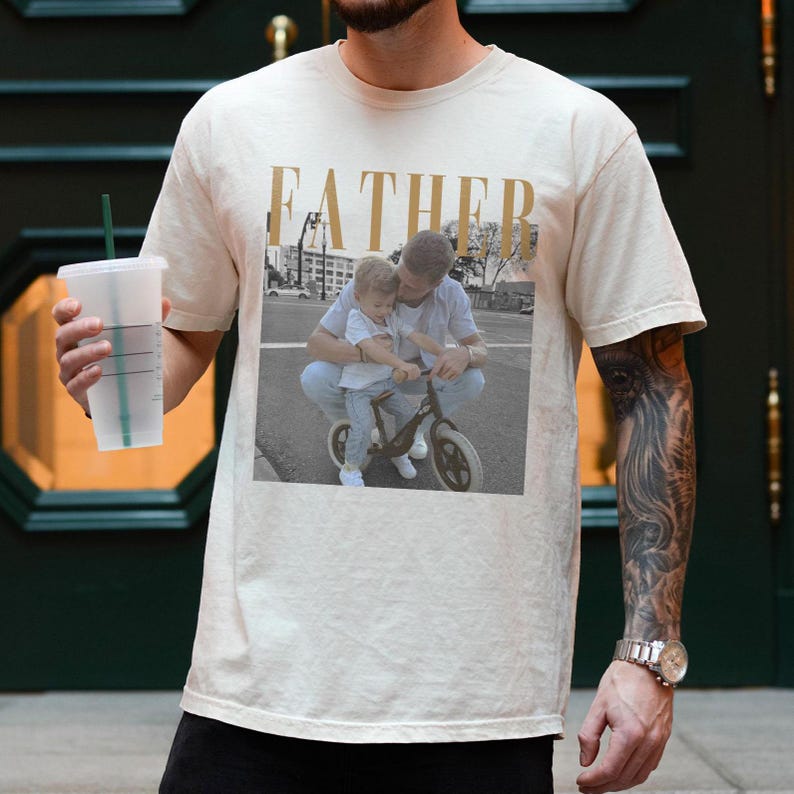 Custom Photo Dad Shirt, Custom Photo Shirt for Dad, Father's Day Shirt, Fathers Day Gift 2025, Grandpa Gift, Dad Gift