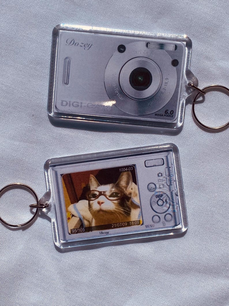 Custom digital camera keychain | kpop, phone charm, celebrity, anime, friendship