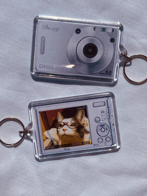 Custom digital camera keychain | kpop, phone charm, celebrity, anime, friendship