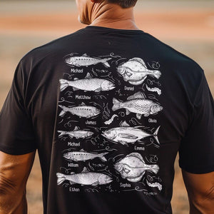 Reel Cool Papa Grandpa, Personalized Fishing T-Shirt, Fishing Lover Grandpa Shirt, Fishing Gift for Grandad, Father's Day Gift for Grandpa