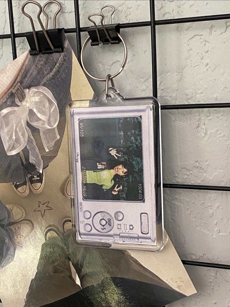 Custom digital camera keychain | kpop, phone charm, celebrity, anime, friendship