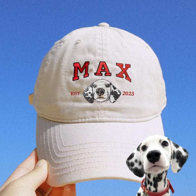 Custom Dog Baseball Trucker Cap Birthday Gift For Her Custom Embroidered Dog Hat Custom Cat Hat Personalized Vintage Baseball Dog Mom Hat