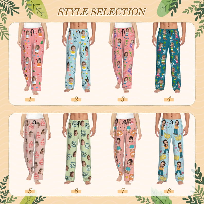 Custom Father's Day Gifts, Custom Photo Pajama Pants, Best Dad Ever Pajama Pants, Funny Gifts for Dad, Gifts for Grandpa, Gifts For Fathers