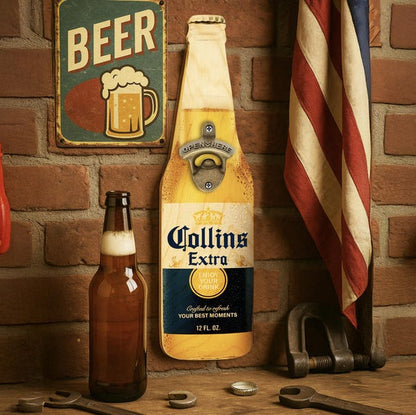 Custom Beer Bottle Opener Wall Sign, Man Cave Bar Decor, Father's Day Gift, Groomsman Gift, Home Bar Accessories, Gift for Dad, Beer Gift