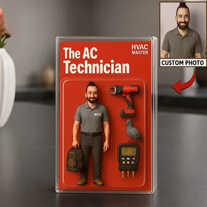 Personalized AC Technician Acrylic Block, Custom Photo Gift