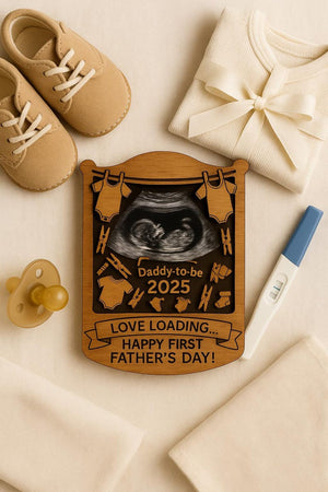 First Father s Day Gift from Bump Ultrasound Photo Magnet for New Dad, Expecting Dad, or Husband from Wife