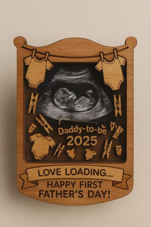 First Father s Day Gift from Bump Ultrasound Photo Magnet for New Dad, Expecting Dad, or Husband from Wife