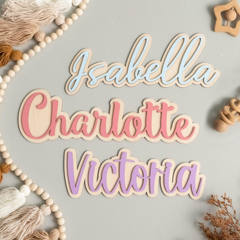 Custom Kids Door Name Sign, Personalized Wooden Wall Decor, Christmas Gift for Kids, Playroom Name Sign