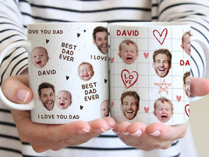 Custom photo coffee mug, Personalized cup with photo, Custom picture mug for Dad/ Grandpa, Custom mug