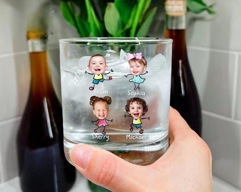 To Dad From The Reasons You Drink, Funny Whiskey Glass for Dad, Fathers Day Gifts, Dad Birthday Gift, Dad Gift From Daughter Son, Wine Glass