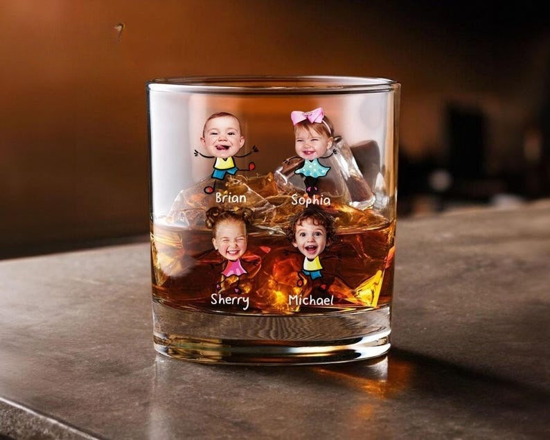 To Dad From The Reasons You Drink, Funny Whiskey Glass for Dad, Fathers Day Gifts, Dad Birthday Gift, Dad Gift From Daughter Son, Wine Glass