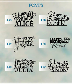 Custom Birthday Cake Topper: Personalized Acrylic Party Decor