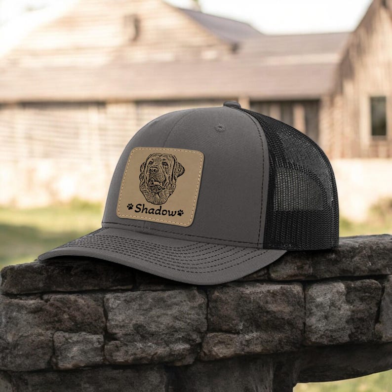 Custom Pet Face and Name Engraved Caps, Personalized Pet Owner Caps, Dog Walking Caps, Dog Cat Mom Dad Caps, Pet Photo Gift, Pet Picture Hat