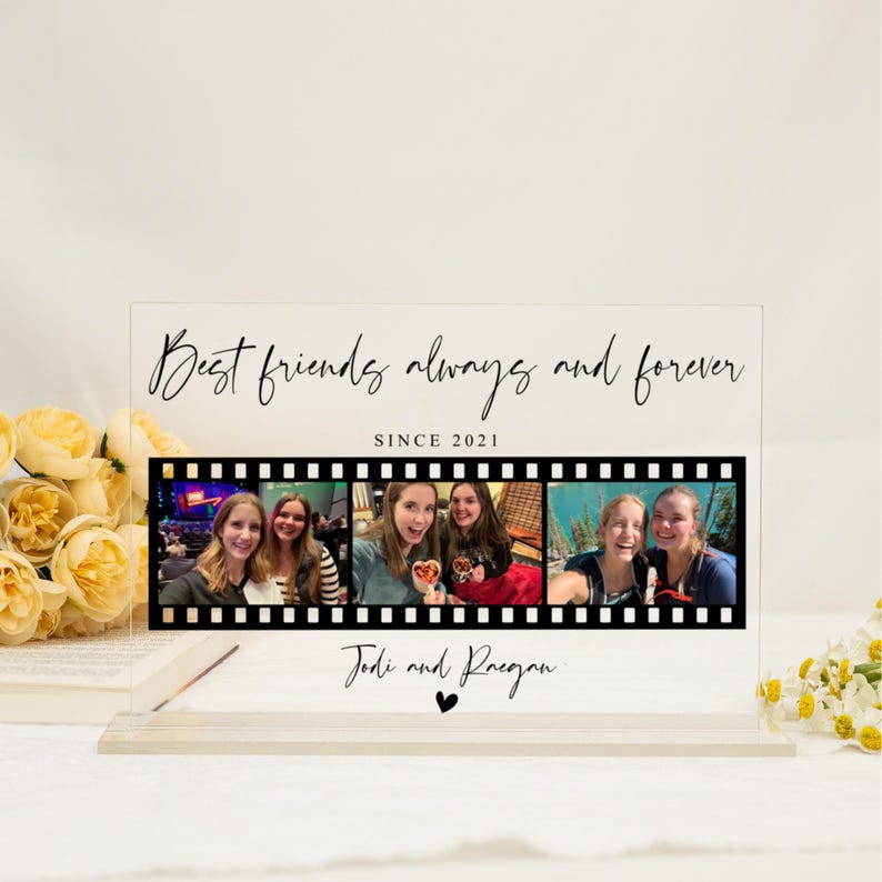 Best Friend Photo Collage, Friends Gift Valentines Day, Custom Photo Gift for Best Friend, Soulmates, Best Friend Birthday Gift, Moving Gift