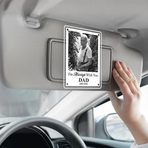 Personalized Memorial Photo Car Visor Clip Remembrance Gift, Sympathy Gift for Loss of Dad, Memorial Keepsake, Loss of Father Gift