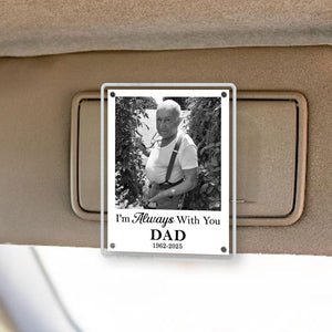 Personalized Memorial Photo Car Visor Clip Remembrance Gift, Sympathy Gift for Loss of Dad, Memorial Keepsake, Loss of Father Gift