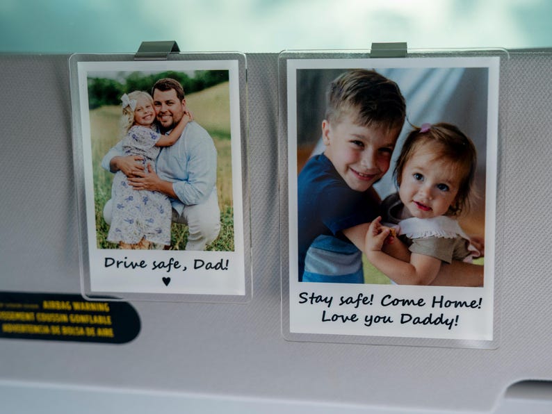 Custom Photo Car Visor Clip, Personalized Gift For Him Anniversary, Drive Safe Gift, Car Photo Frame, Couples Keepsake Unique, Couples Gift