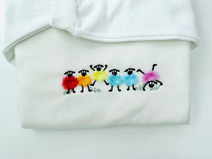 Funny Fuzzy Sheep Fringed Lamb Sweatshirt - Sheep Shirt, Funny Gift for Sheep Lover, Sheep Mom, Vegan Shirt, Farm Animal Shirt, Country Girl il_794xN.6914668271_gl4z.jpg