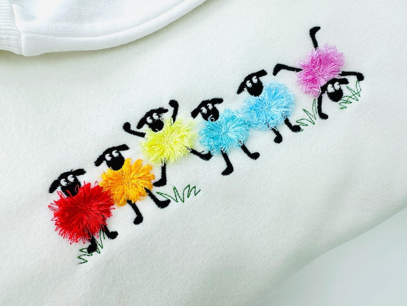Funny Fuzzy Sheep Fringed Lamb Sweatshirt - Sheep Shirt, Funny Gift for Sheep Lover, Sheep Mom, Vegan Shirt, Farm Animal Shirt, Country Girl il_794xN.6914668281_681e.jpg