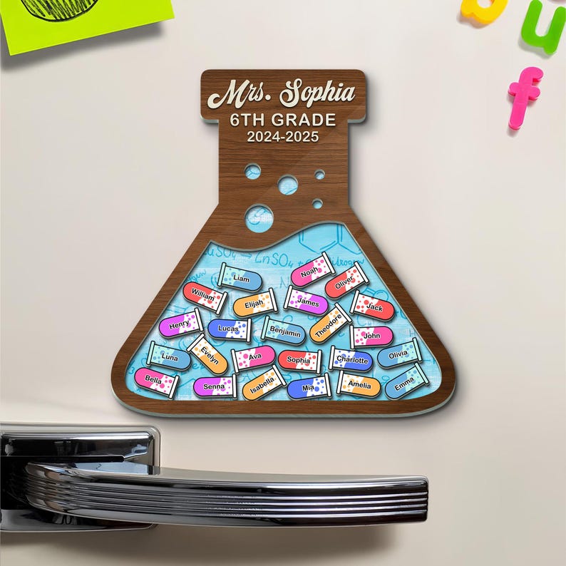 Personalized Laboratory Bottle Magnet, Thank You Teacher Gifts, End Of Year Gift, Science Teacher Gifts, Teacher Appreciation Gifts