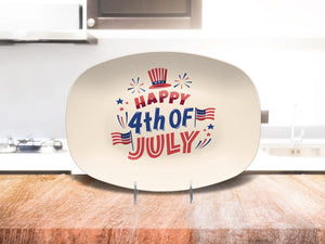 Happy 4th of july kitchen platter, independence day, land of the free, american dream