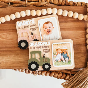 Fridge Photo Magnet, Custom Photo Magnet, Tractor Fridge Magnet, Dad Photo Magnet, Grandpa Photo Magnet, Picture Magnet, Photo Frame Magnet