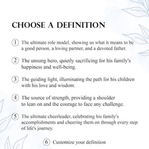 Dad/Father/Daddy Definition Personalized LED Lamp Custom Night Light with Photo Father s Day Gift from Kids or Wife - Gifts for New Dad