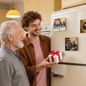 Personalized Music Gift Fridge Magnet.Custom Photo Fridge Magnets.Play Song Music Box.Photo Music Box.Father's Day Gifts.Anniversary Gift