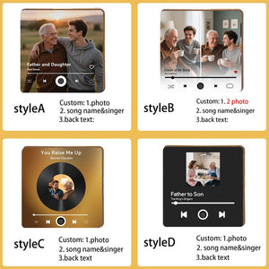 Personalized Music Gift Fridge Magnet.Custom Photo Fridge Magnets.Play Song Music Box.Photo Music Box.Father's Day Gifts.Anniversary Gift