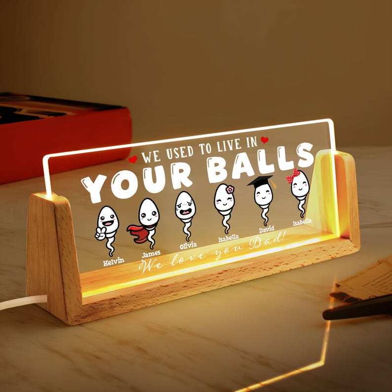 Custom We Used To Live In Your Balls Night Light,Fathers Day Gift For Dad Daddy,Gift For Him,Papa Gift, Funny Gifts For Dad,Fathers Day 2025