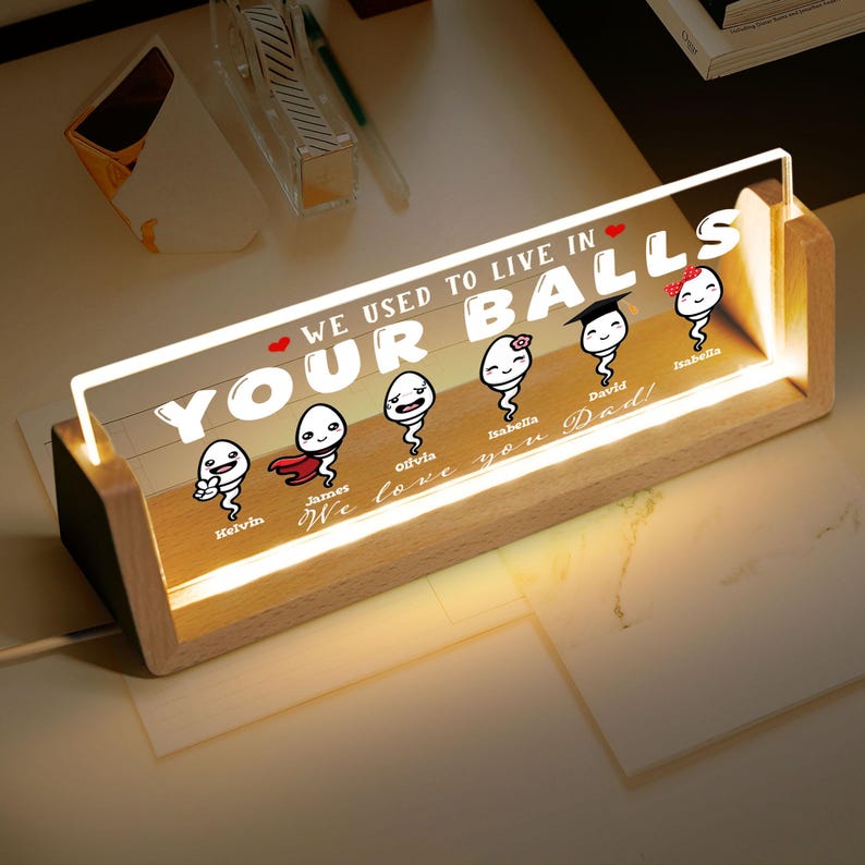 Custom We Used To Live In Your Balls Night Light,Fathers Day Gift For Dad Daddy,Gift For Him,Papa Gift, Funny Gifts For Dad,Fathers Day 2025