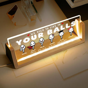 Custom We Used To Live In Your Balls Night Light,Fathers Day Gift For Dad Daddy,Gift For Him,Papa Gift, Funny Gifts For Dad,Fathers Day 2025