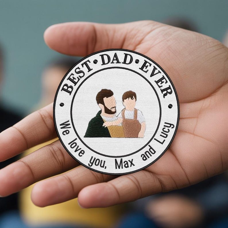 Custom Embroidered Portrait Patch From Photo, Personalized Photo Patch, Patch for Clothes Backpacks, Jeans, Father's Day Gift