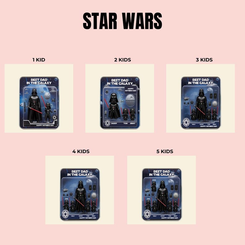 Personalized Father Day Acrylic Plaque, Star Wars Custom Figure Acrylic Block, Darth Vader Gift For Dad, Happy Father Day Gift