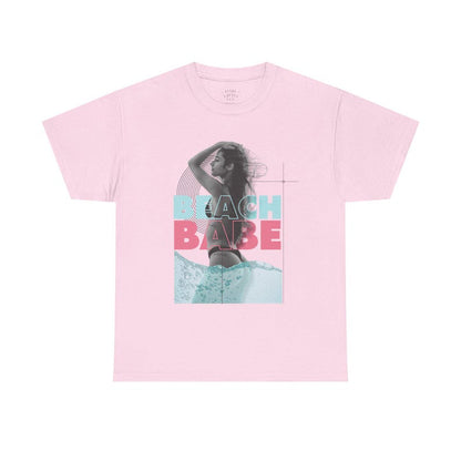 Summer Clothing Beach Babe Cotton Tee, Summer T-Shirt, Beachwear, Vacation Shirt, Casual Outfit, Gift for Her