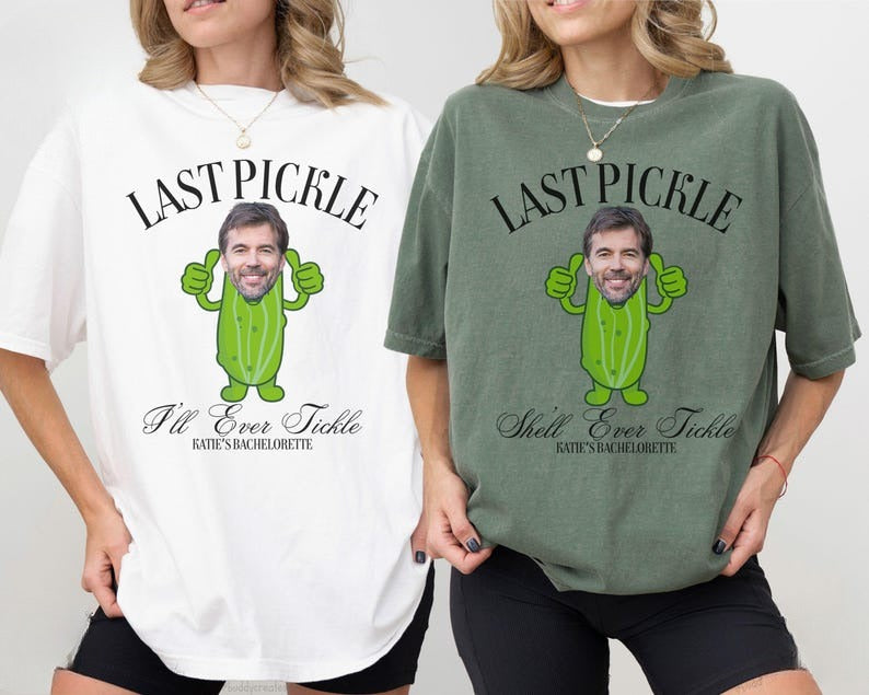 Custom Last Pickle She'll Ever Tickle Bachelorette Shirts, Pickle Themed Bachelorette TShirt Matching Gift for Bridesmaid Tee
