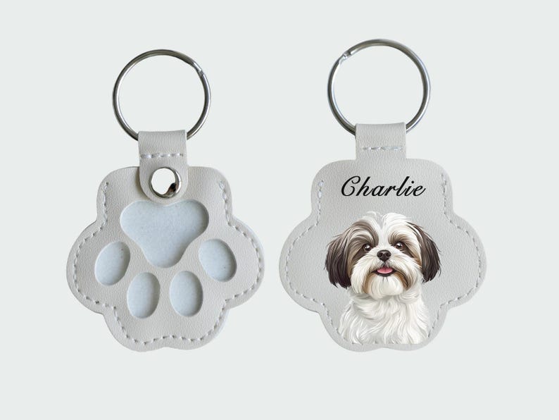 Personalized Pet Photo Keychain: Custom Dog Cat Memorial Fur Keepsake  Pet Fur Keepsake Leather Pouch