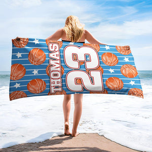 Custom Baseball Team Beach Towel, Baseball Player Gift, Sport Lover Gift, Personalized School Team Club, Baseball Coach Birthday Gift